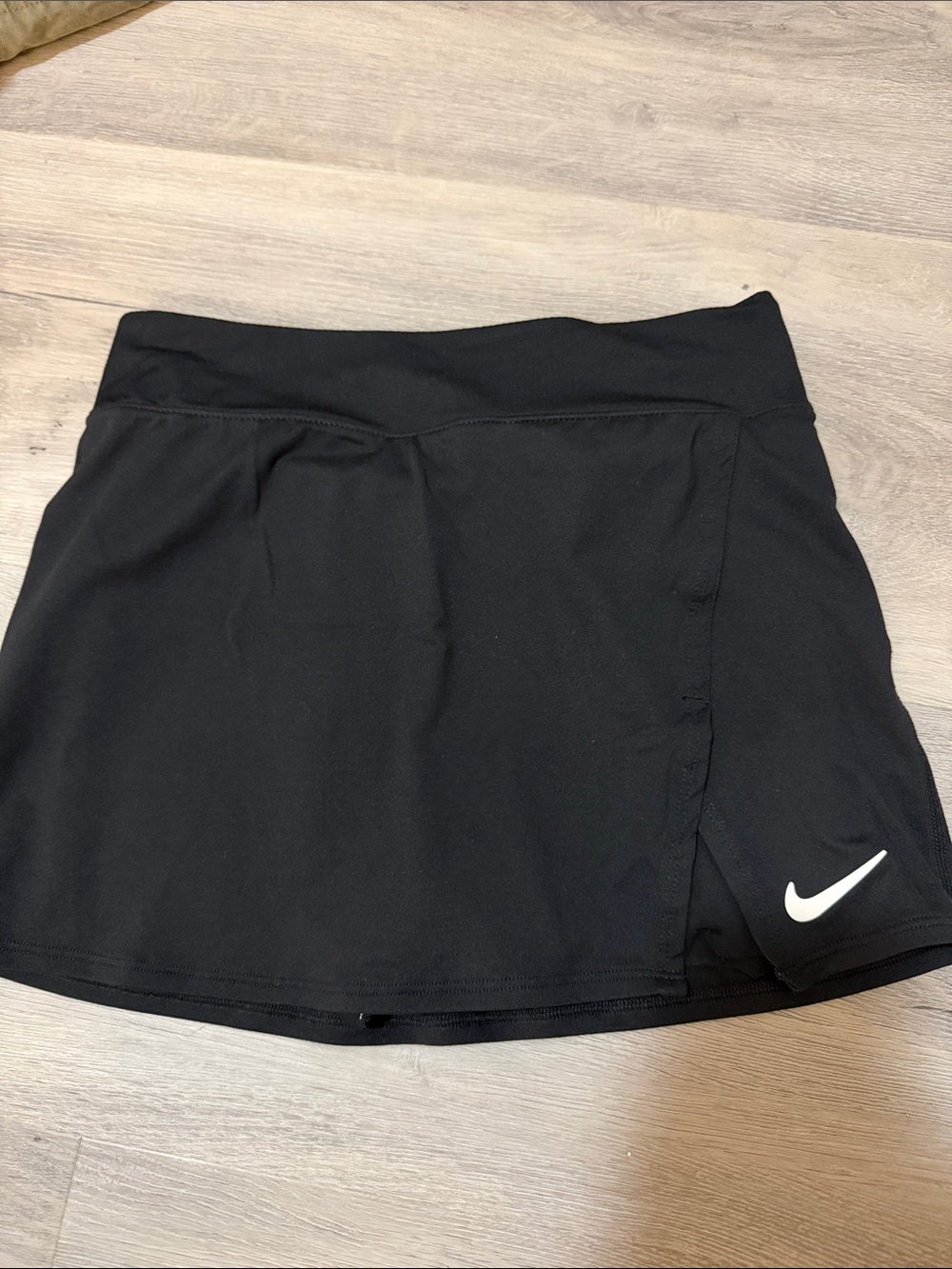 Nike Black Tennis Skort with White Swoosh